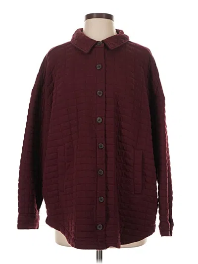 Pre-owned Madewell Coat In Burgundy