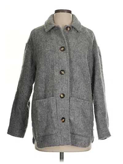 Pre-owned Madewell Coat In Gray