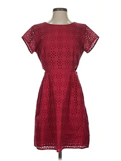 Pre-owned Madewell Cocktail Dress In Burgundy