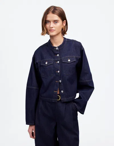 Madewell Cocoon-sleeve Denim Lady Jacket In Essex Wash