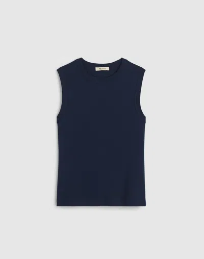 Madewell Compact Shell Tank In Blue