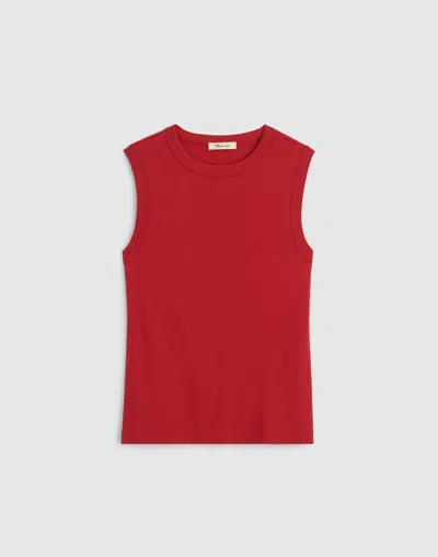 Madewell Compact Shell Tank In Red