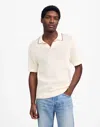 Madewell Contrast Stitch Johnny Collar Sweater Polo