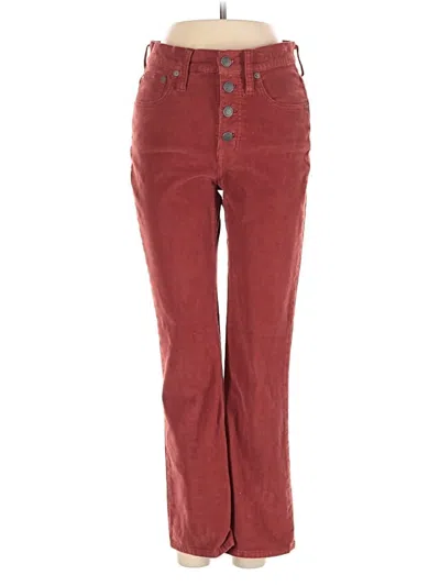 Pre-owned Madewell Cord Pant In Burgundy