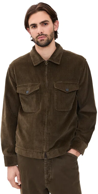 Madewell Cord Zip Jacket Expedition Green
