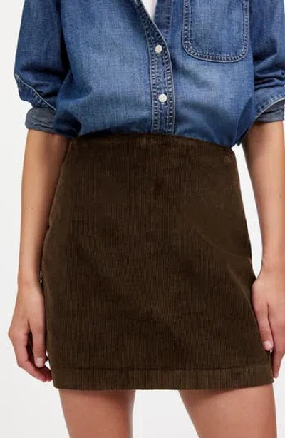 Madewell Corduroy Miniskirt In Brown