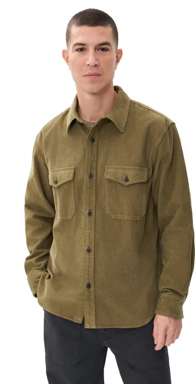 Madewell Corduroy Shacket Safari Khaki In Brown