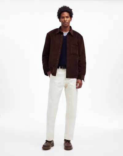 Madewell Corduroy Shirt-jacket In Dark Carob