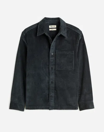 Madewell Corduroy Shirt-jacket In Midnight Forest
