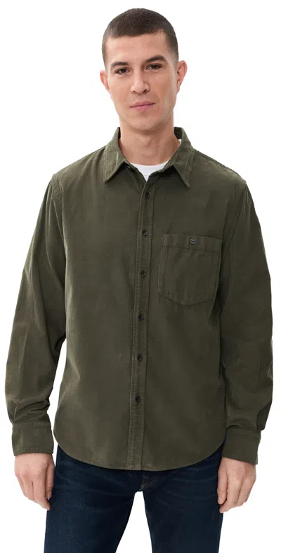 Madewell Corduroy Shirt Soot In Green