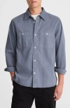 Madewell Patch Pocket Work Shirt Sunfaded Indigo In Blue