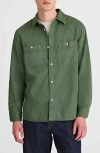 Madewell Cotton Button-up Work Shirt In Green