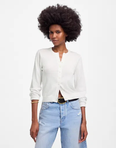 Madewell Cotton Crewneck Cardigan
