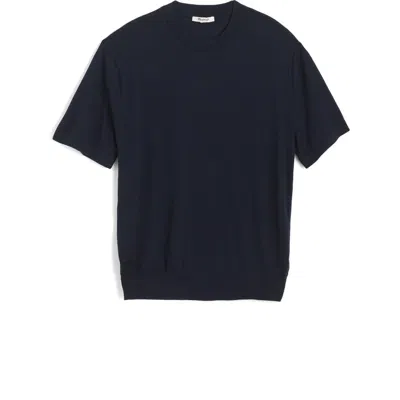Madewell Cotton Crewneck Sweater T-shirt In Dark Navy
