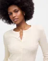 Madewell Cotton Flared-sleeve Cardigan In Light Cream