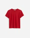 Madewell Cotton Perfect Crewneck Tee In Crimson