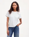 Madewell Cotton Perfect Crewneck Tee In Eyelet White