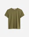 Madewell Cotton Perfect Crewneck Tee In Faded Ivy