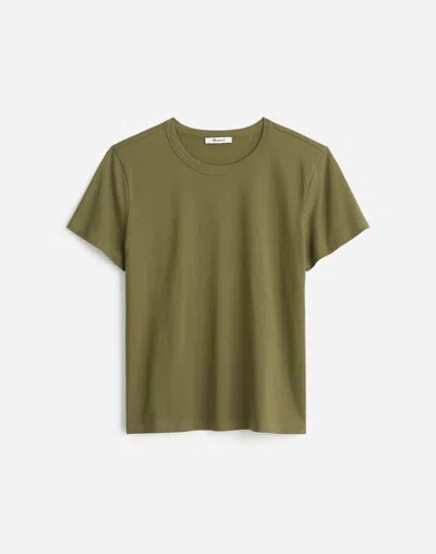 Madewell Cotton Perfect Crewneck Tee In Faded Ivy
