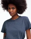 Madewell Cotton Perfect Crewneck Tee In Teapot Blue