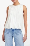 Madewell Sleeveless Crewneck Bubble Top In White