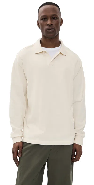 Madewell Cotton Polo Parchment In Neutral