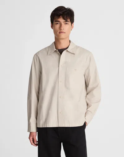 Madewell Cotton Poplin Overshirt In Neutral
