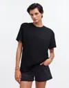 Madewell Cotton Relaxed Oversized Tee In Jet Black