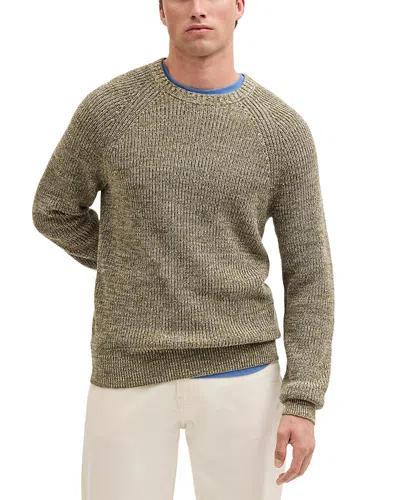 Madewell Cotton Shaker-stitch Crewneck Sweater In Gray