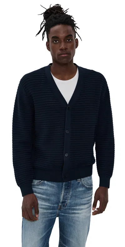 Madewell Cotton Stitch Cardi Dark Navy