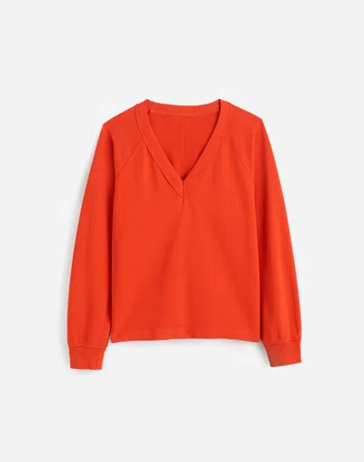 Madewell Cotton Terry V-neck Sweatshirt