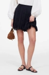Madewell Cotton Voile Eyelet Miniskirt In Jet Black