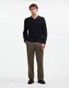 Madewell Cotton-wool Blend Trousers In Capers