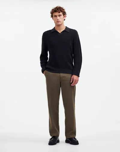Madewell Cotton-wool Blend Trousers In Capers
