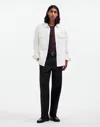 Madewell Cotton-wool Blend Trousers In True Black