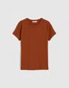 Madewell Crewneck Baby Tee In Brown