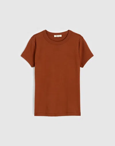 Madewell Crewneck Baby Tee In Brown