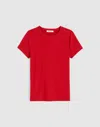 Madewell Crewneck Baby Tee In Red