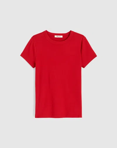 Madewell Crewneck Baby Tee In Red