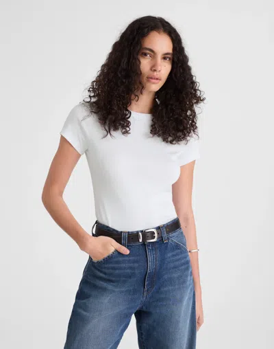 Madewell Crewneck Baby Tee In White