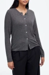 Madewell Crewneck Cardigan In Heather Coal