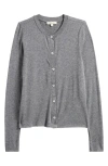Madewell Crewneck Cardigan In Heather Coal