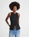 Madewell Crewneck Cutaway Vest In Black