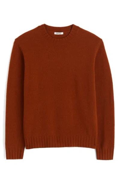 Madewell Crewneck Heritage Merino Wool Sweater In Brown
