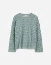 Madewell Crewneck Long-sleeve Knit Tee In Blue Horizon