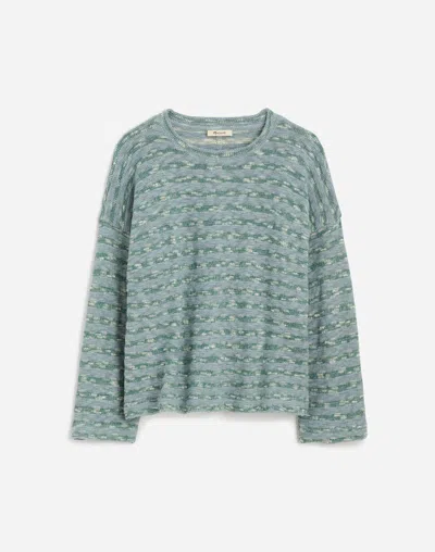 Madewell Crewneck Long-sleeve Knit Tee In Blue Horizon