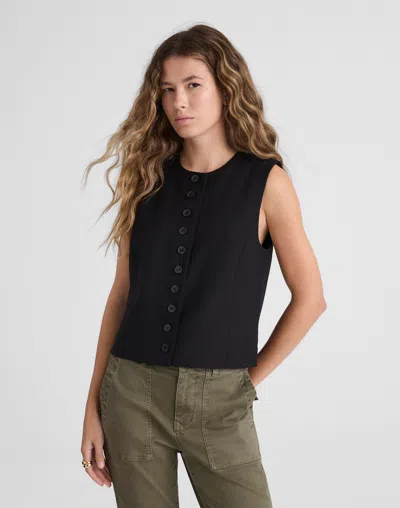 Madewell Crewneck Shell Vest In Black