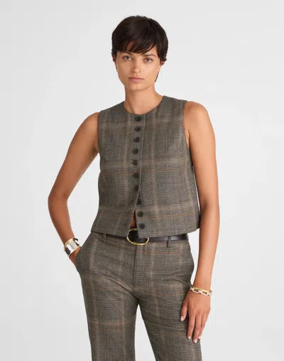 Madewell Crewneck Shell Vest In Gray