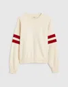 Madewell Crewneck Varsity Sweatshirt In White