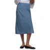 Madewell Crinkled Satin Slip Skirt In Curfew